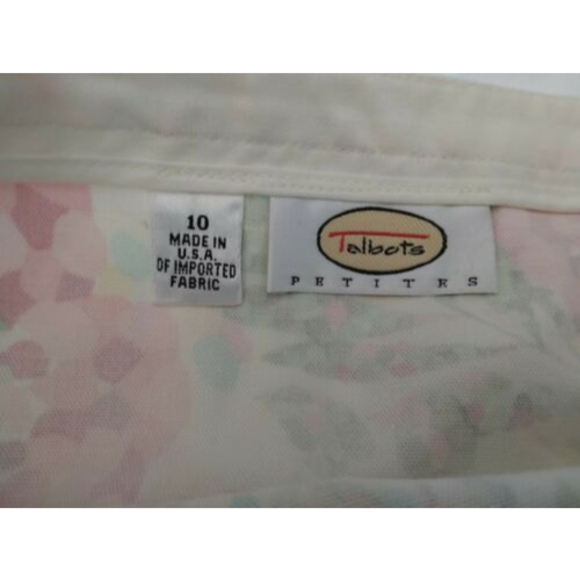 Talbots Petites A Line Skirt Floral Side Zip Womens Size 10 - Picture 4 of 8